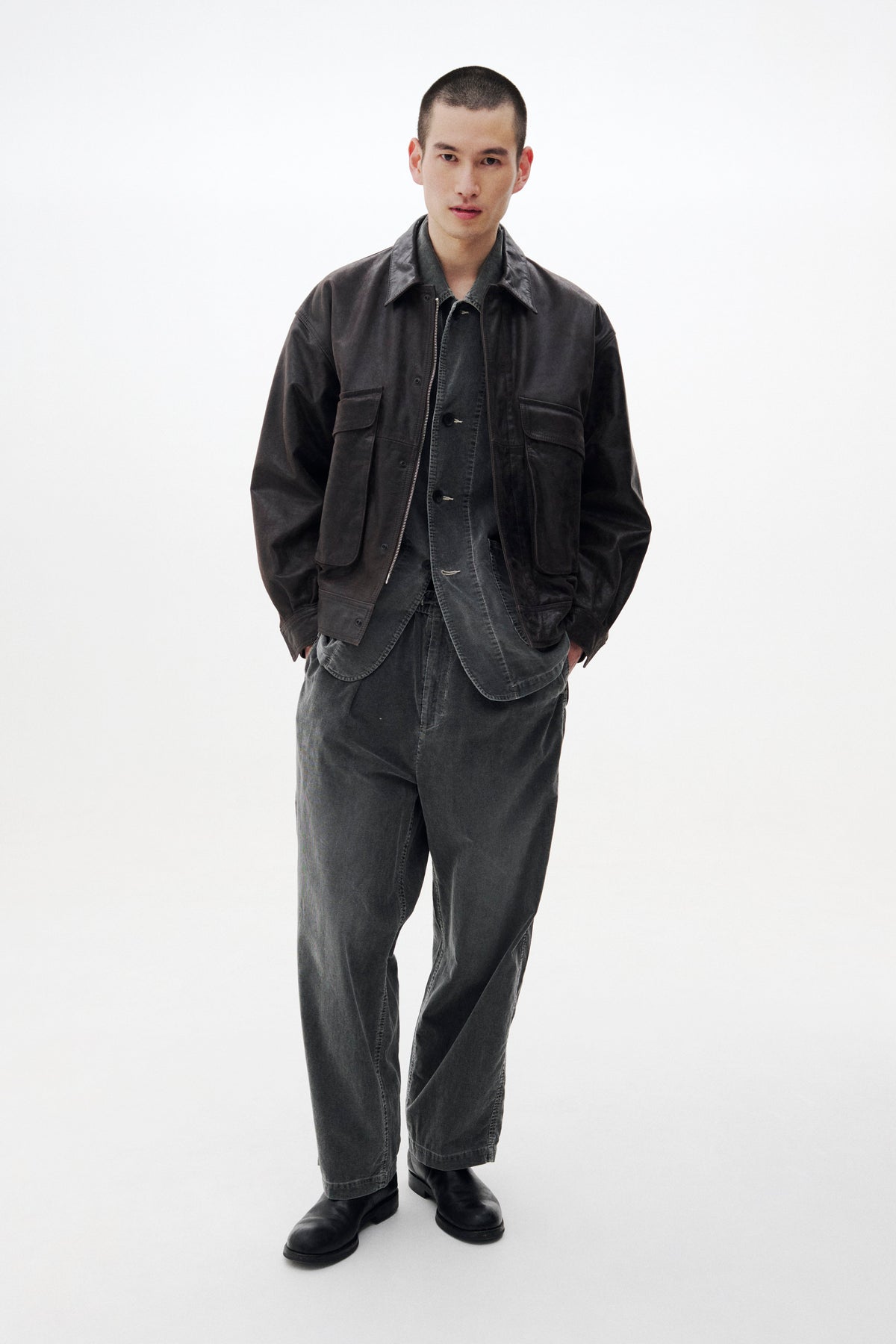 Cow Leather Flight Jacket