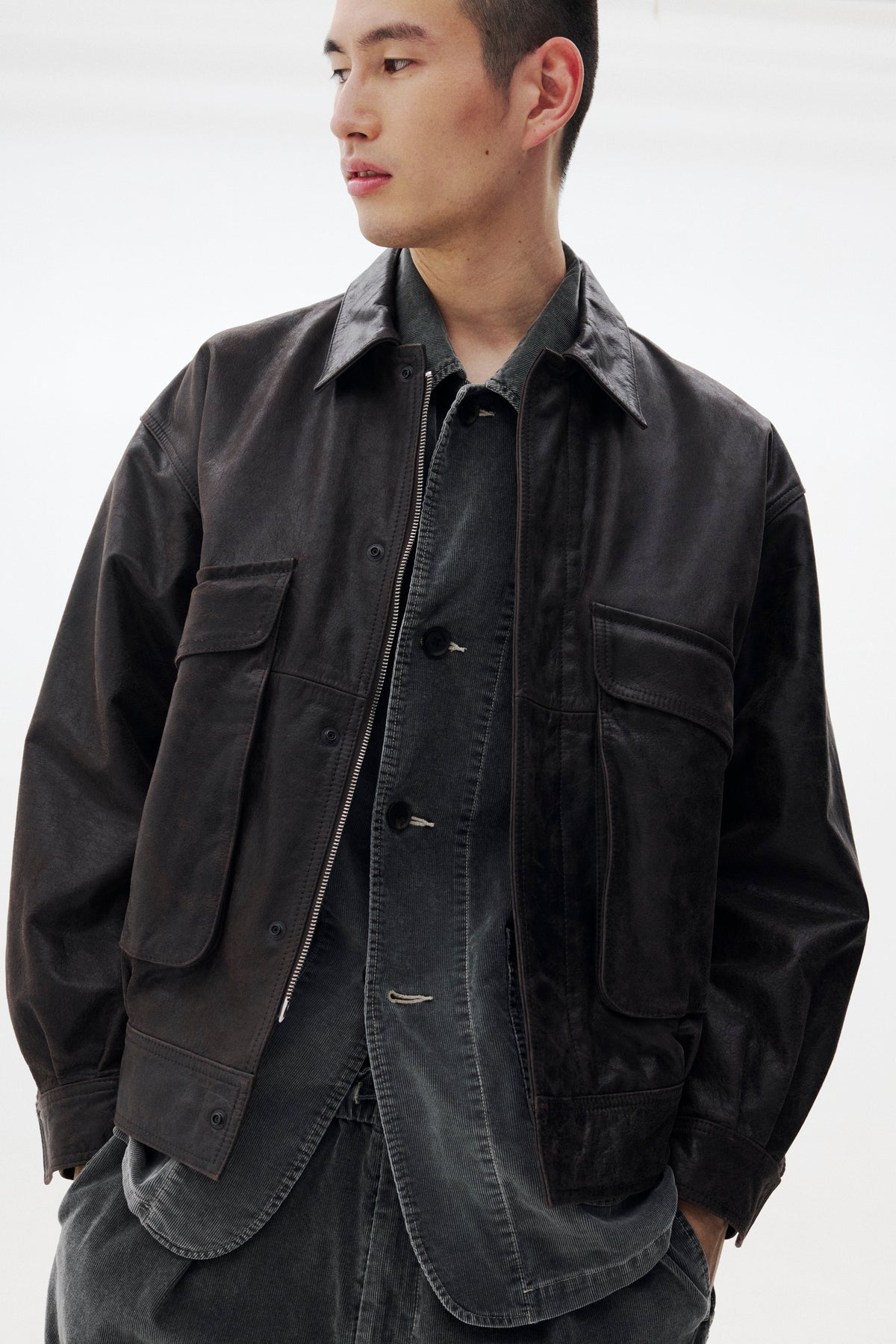 Cow Leather Flight Jacket