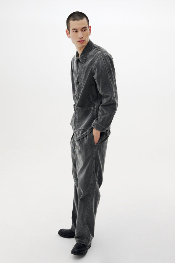 Corduroy 1Pleated Easy Trousers