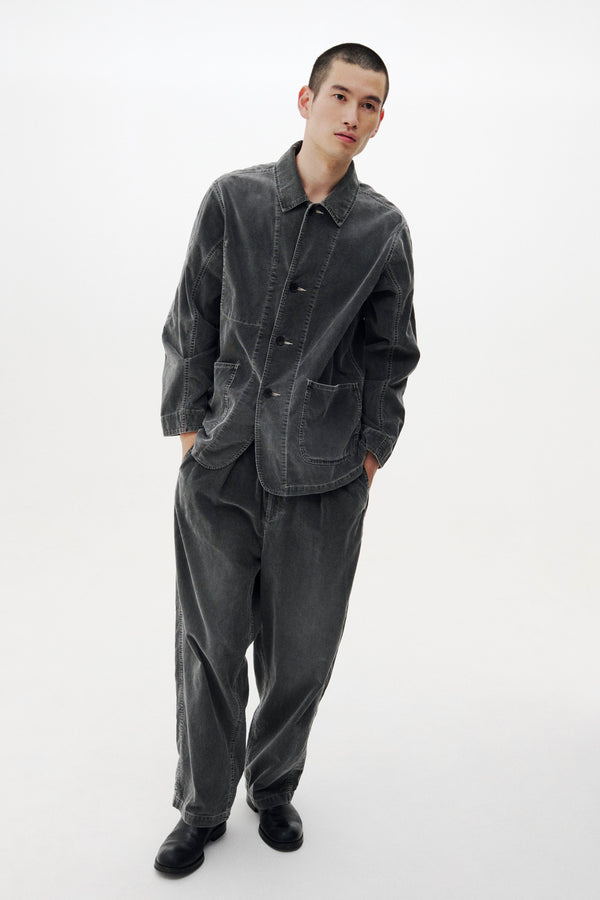 Corduroy 1Pleated Easy Trousers