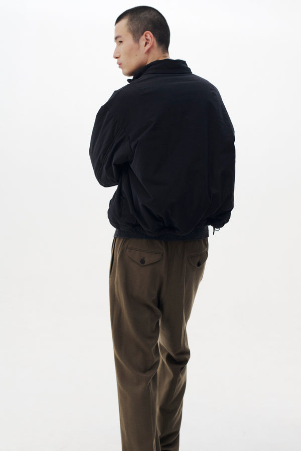 Polyester Nylon Microfiber Twill Sculptural Wired Puffer Wide Blouson