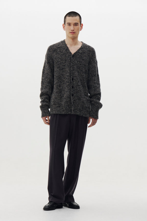 Wool Mohair Blend Mottle yarn Triple Marl Cardigan