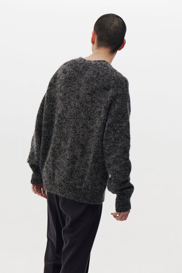 Wool Mohair Blend Mottle yarn Triple Marl Cardigan