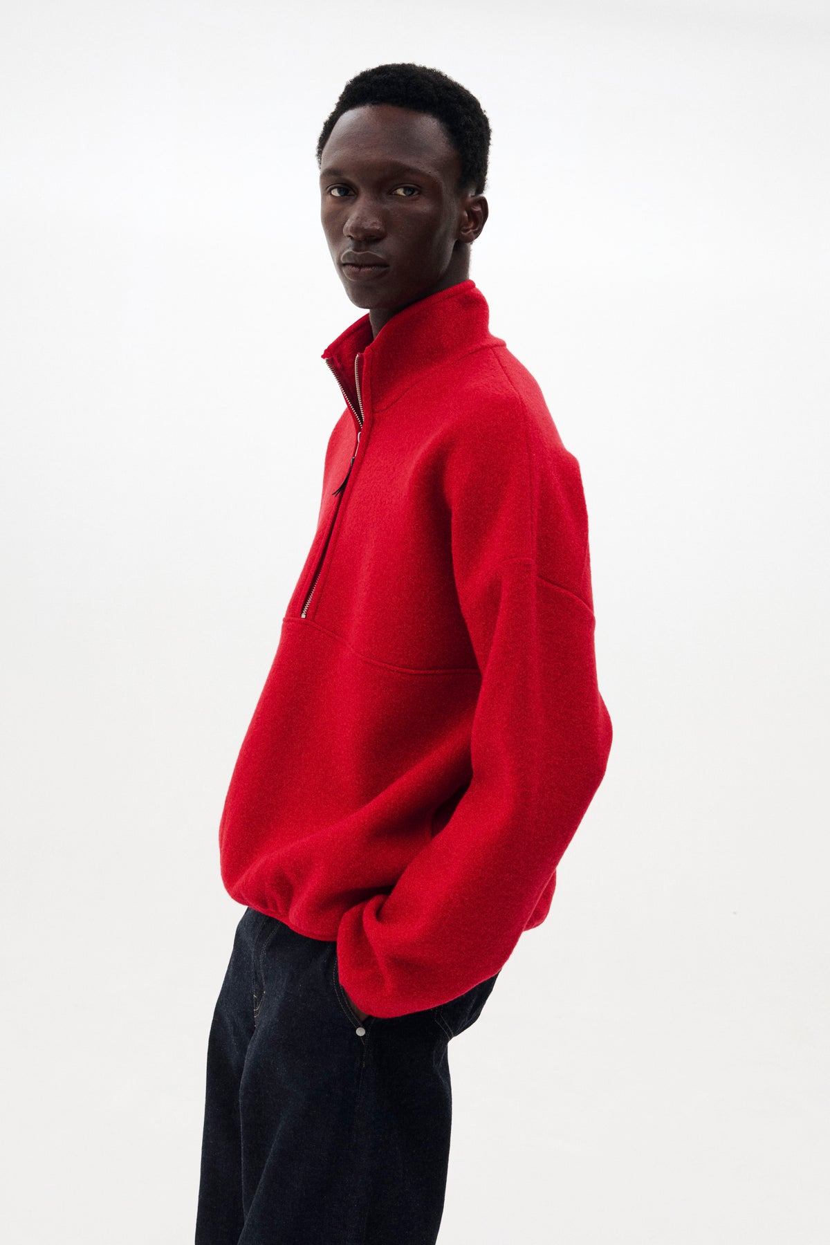 Boiled Wool Knit Pullover