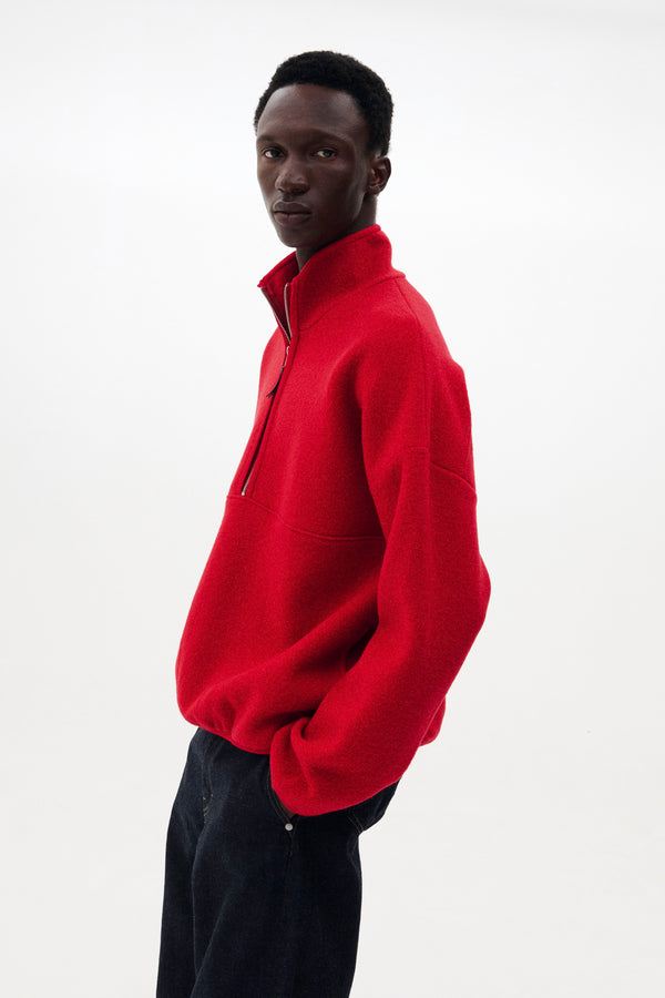 Boiled Wool Knit Pullover
