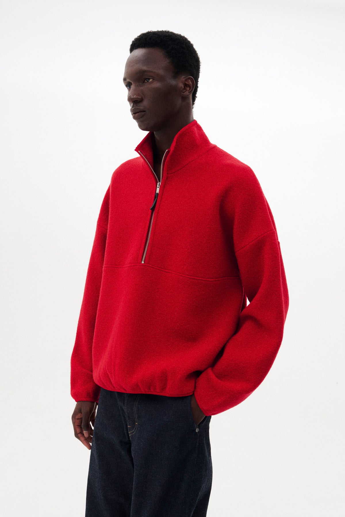 Boiled Wool Knit Pullover