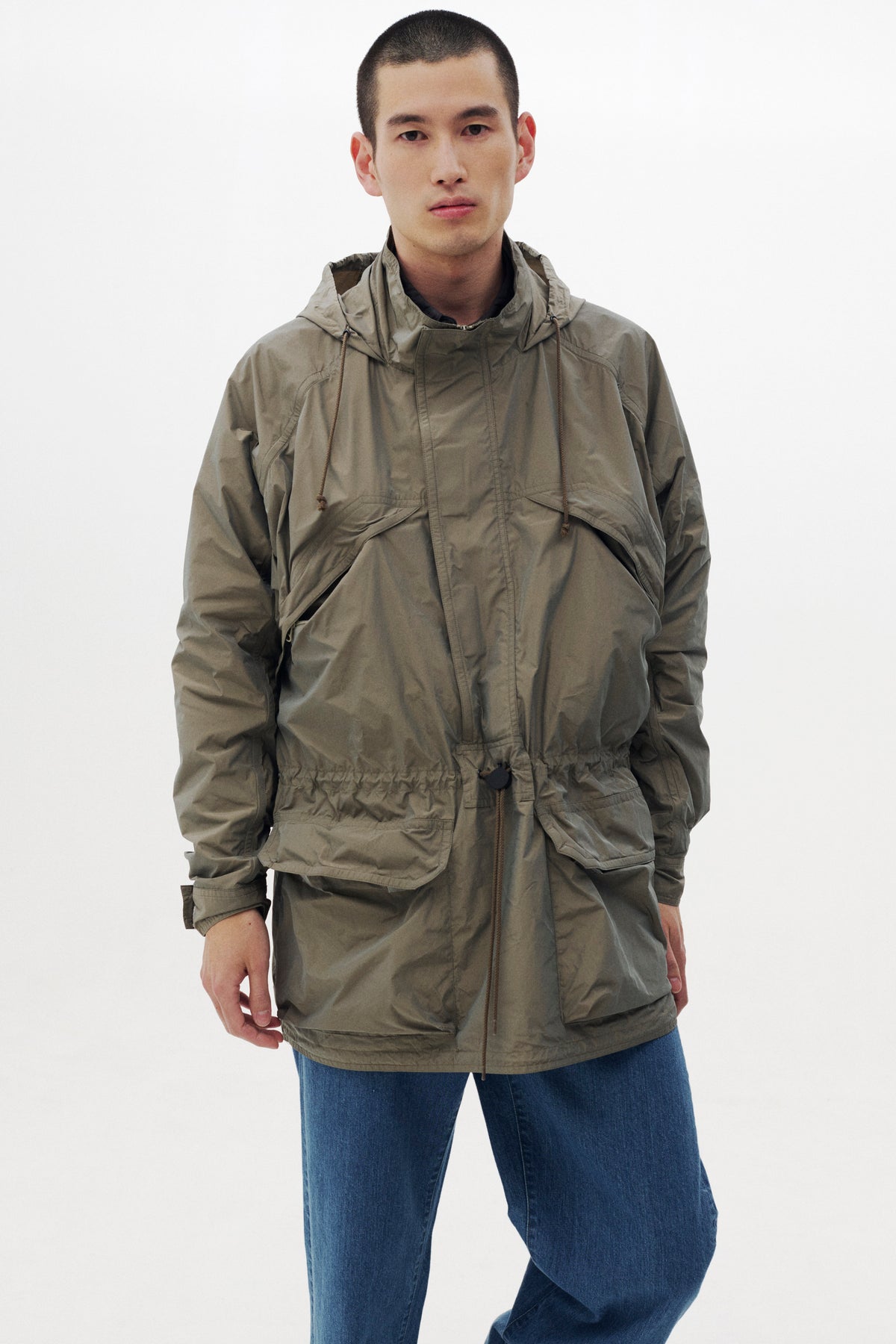 Polyester Memory Taffeta Sculptural Wired Pullover