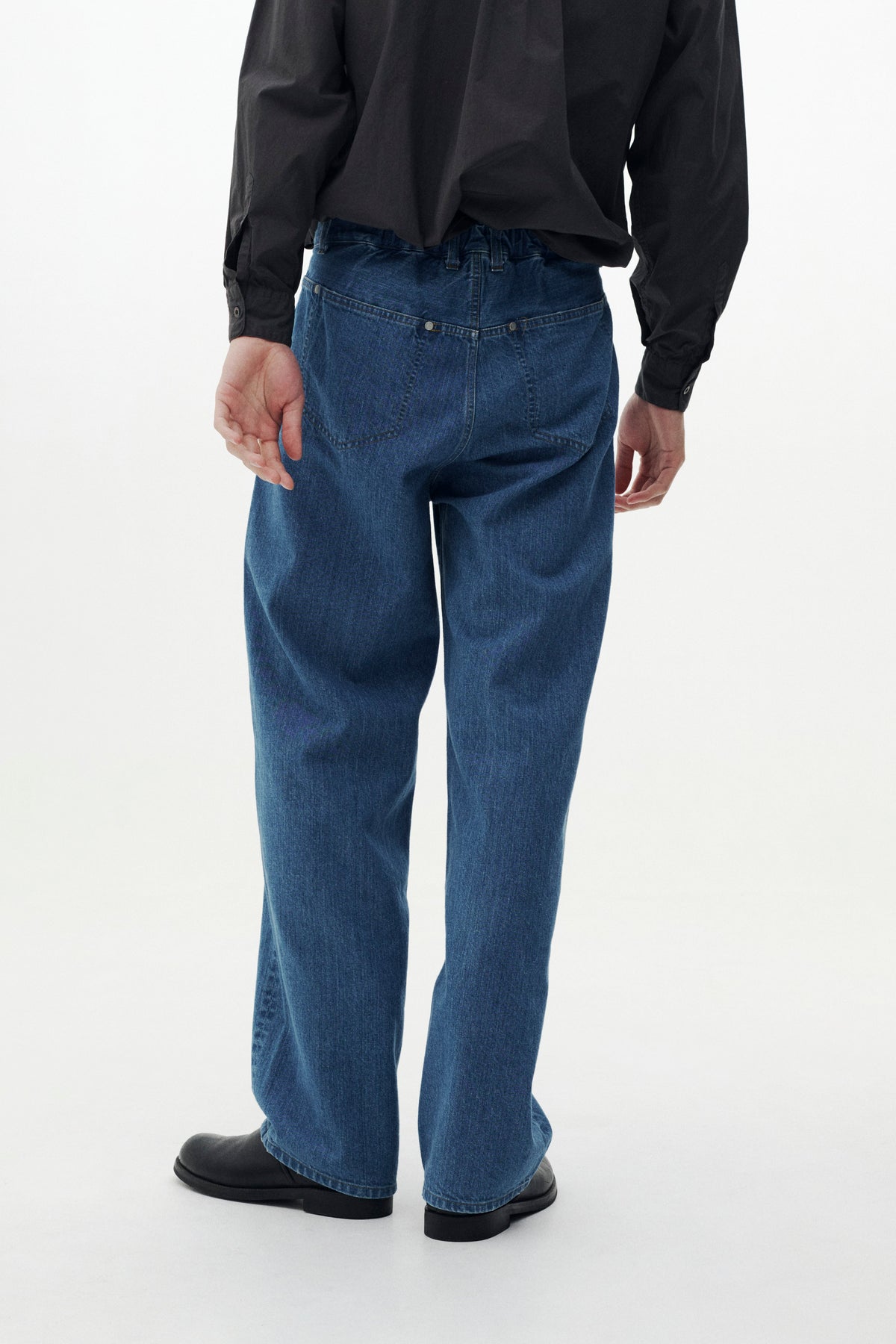 Denim Wide Straight Pants Vintage Wash