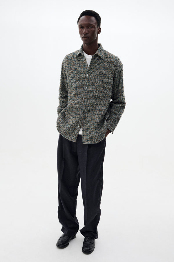 Needlepunched Cotton Plaid Shirt