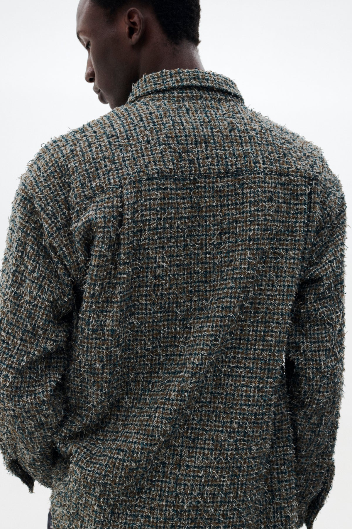 Needlepunched Cotton Plaid Shirt