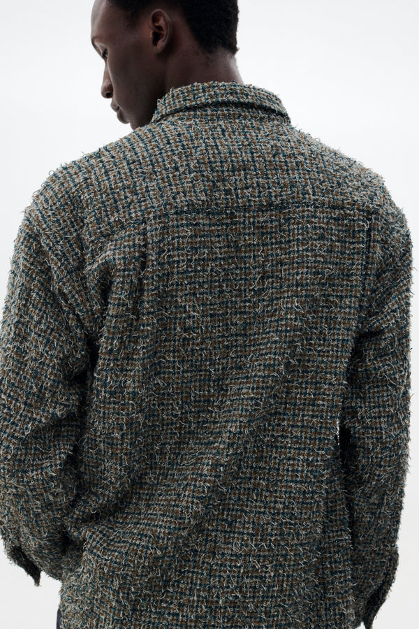 Needlepunched Cotton Plaid Shirt
