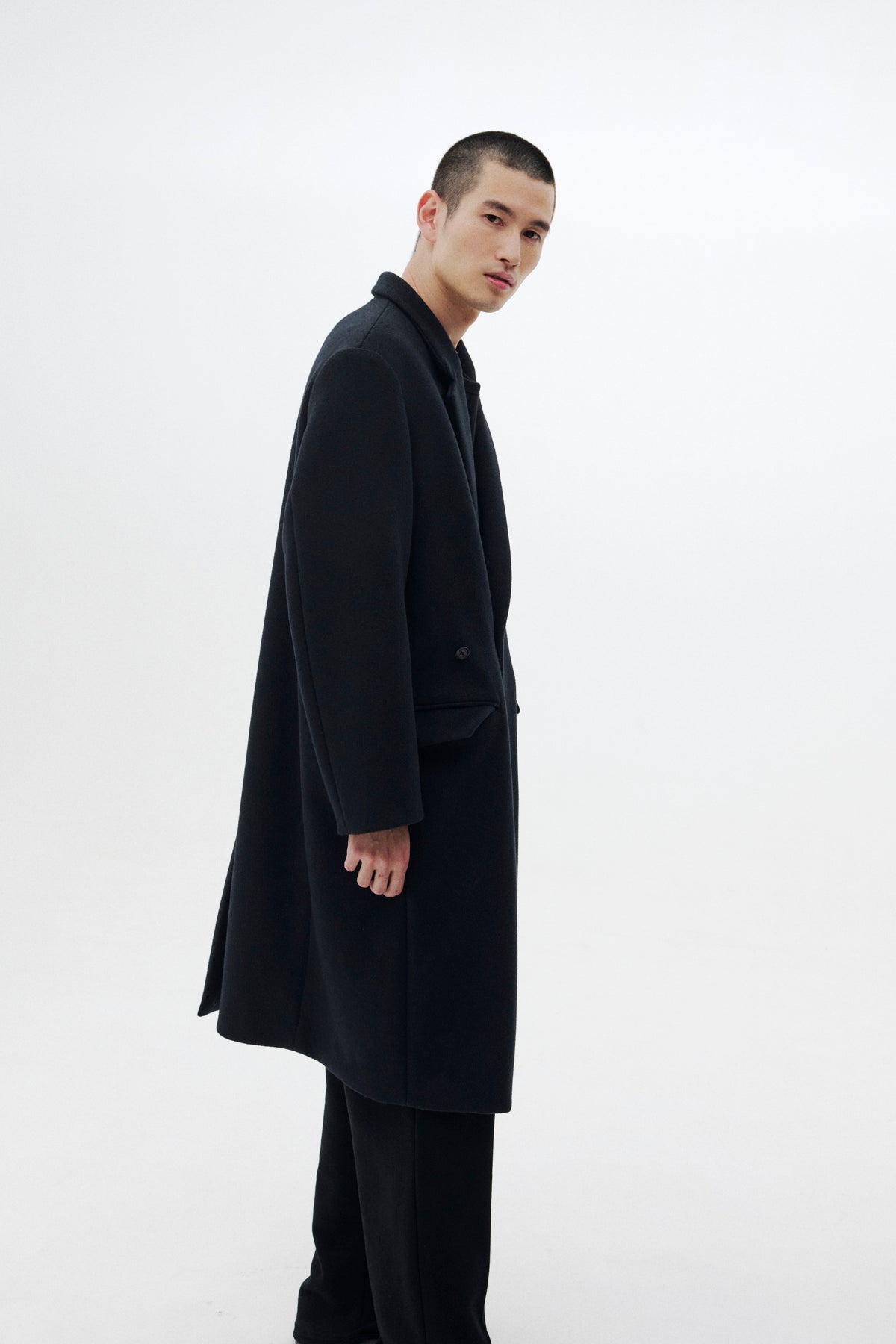 Super160's Wool Beaver Melton Chester Coat
