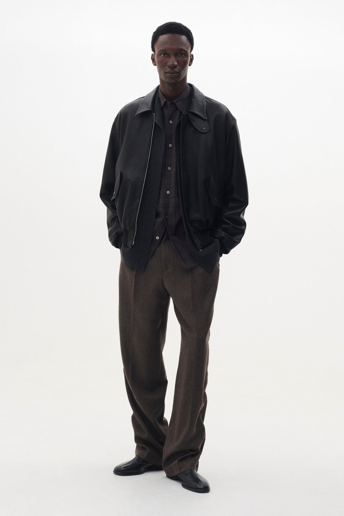 Lamb Leather Bomber Jacket