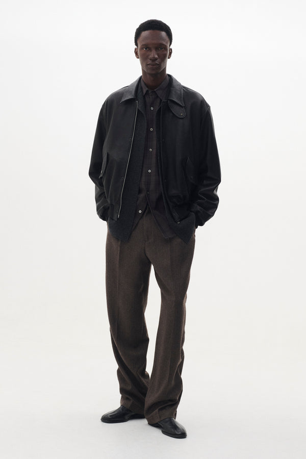 Lamb Leather Bomber Jacket