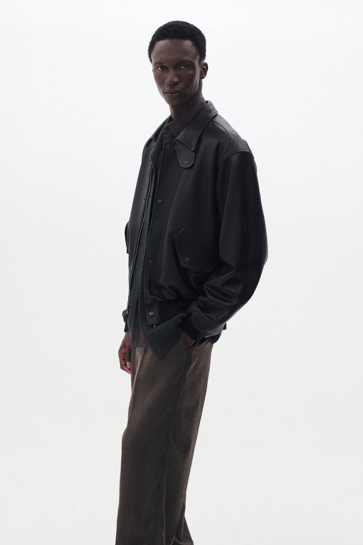 Lamb Leather Bomber Jacket
