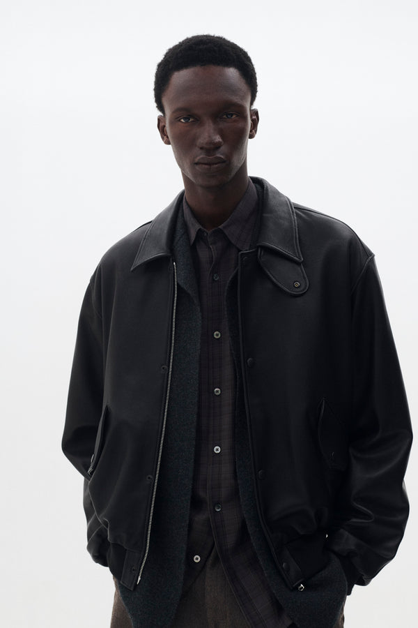 Lamb Leather Bomber Jacket