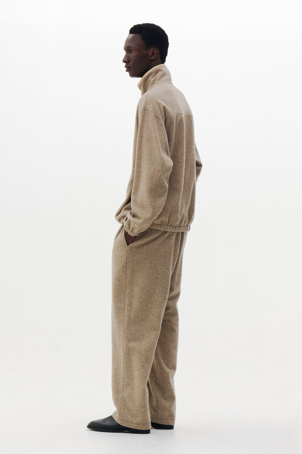 Wool Cashmere Fleece Half Zip Pullover