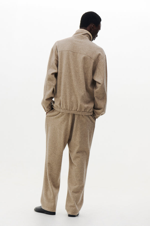 Wool Cashmere Fleece Half Zip Pullover
