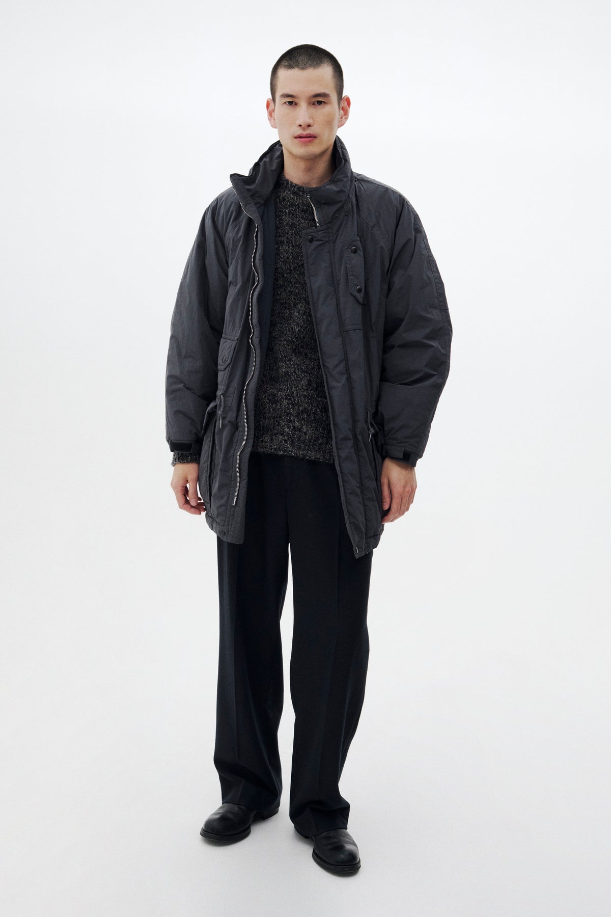 Polyester Nylon Cotton Microfiber Taffeta Puffer Military Coat