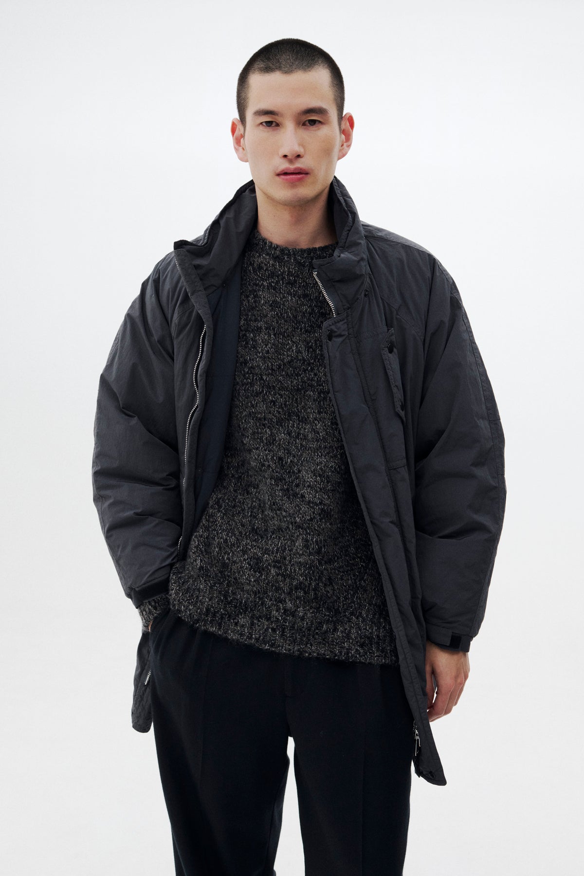Polyester Nylon Cotton Microfiber Taffeta Puffer Military Coat