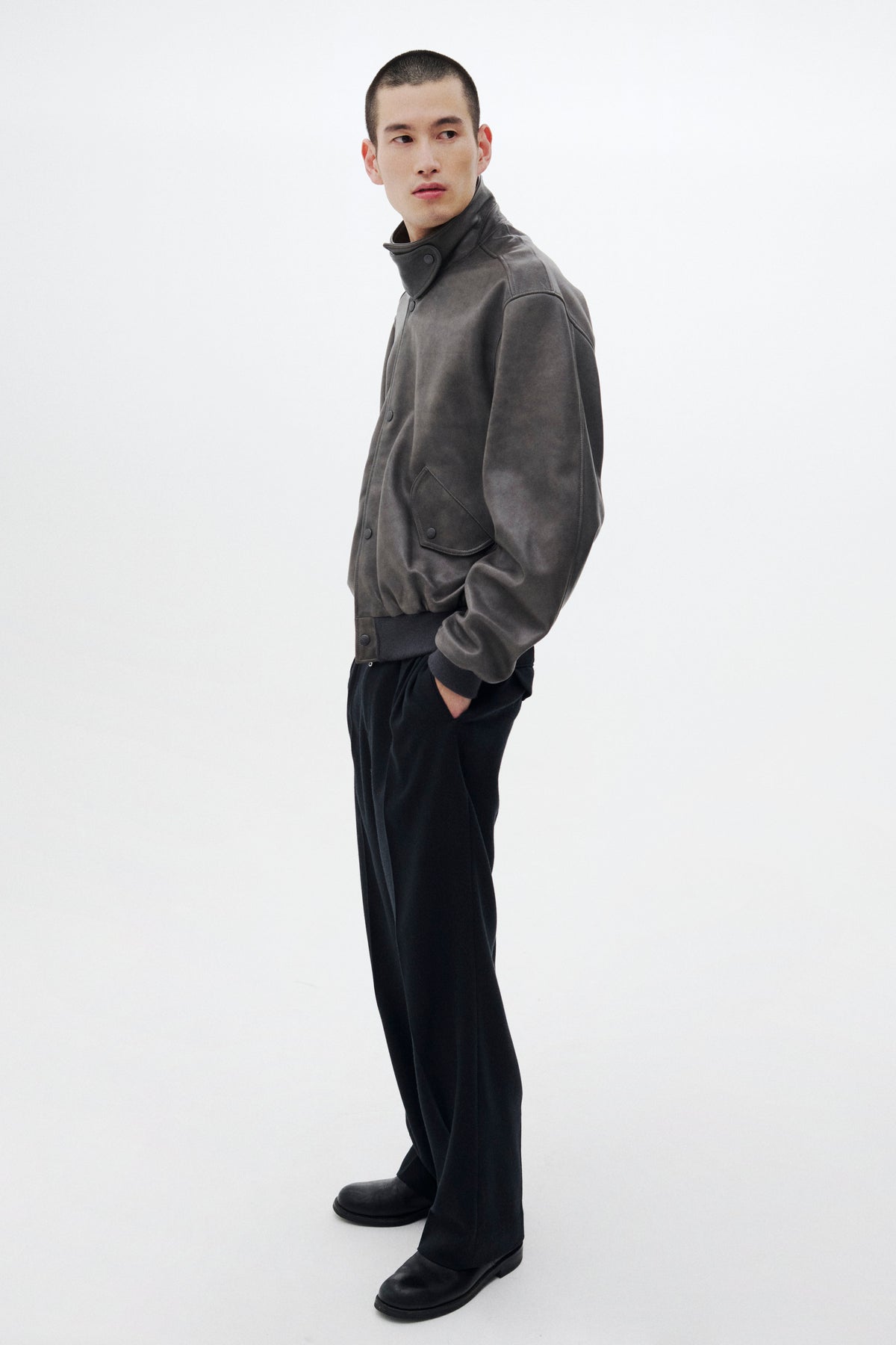 Lamb Leather Bomber Jacket