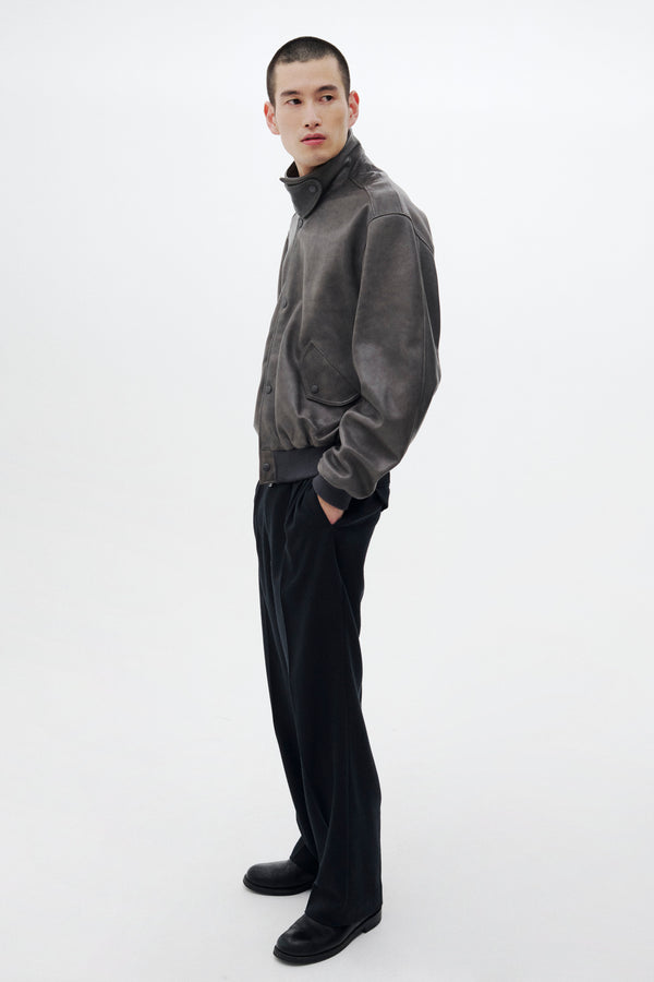 Lamb Leather Bomber Jacket