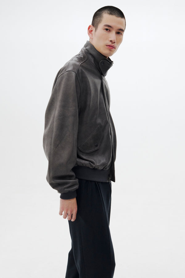 Lamb Leather Bomber Jacket