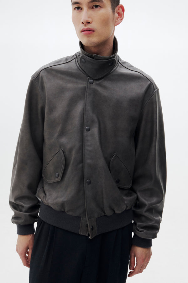 Lamb Leather Bomber Jacket