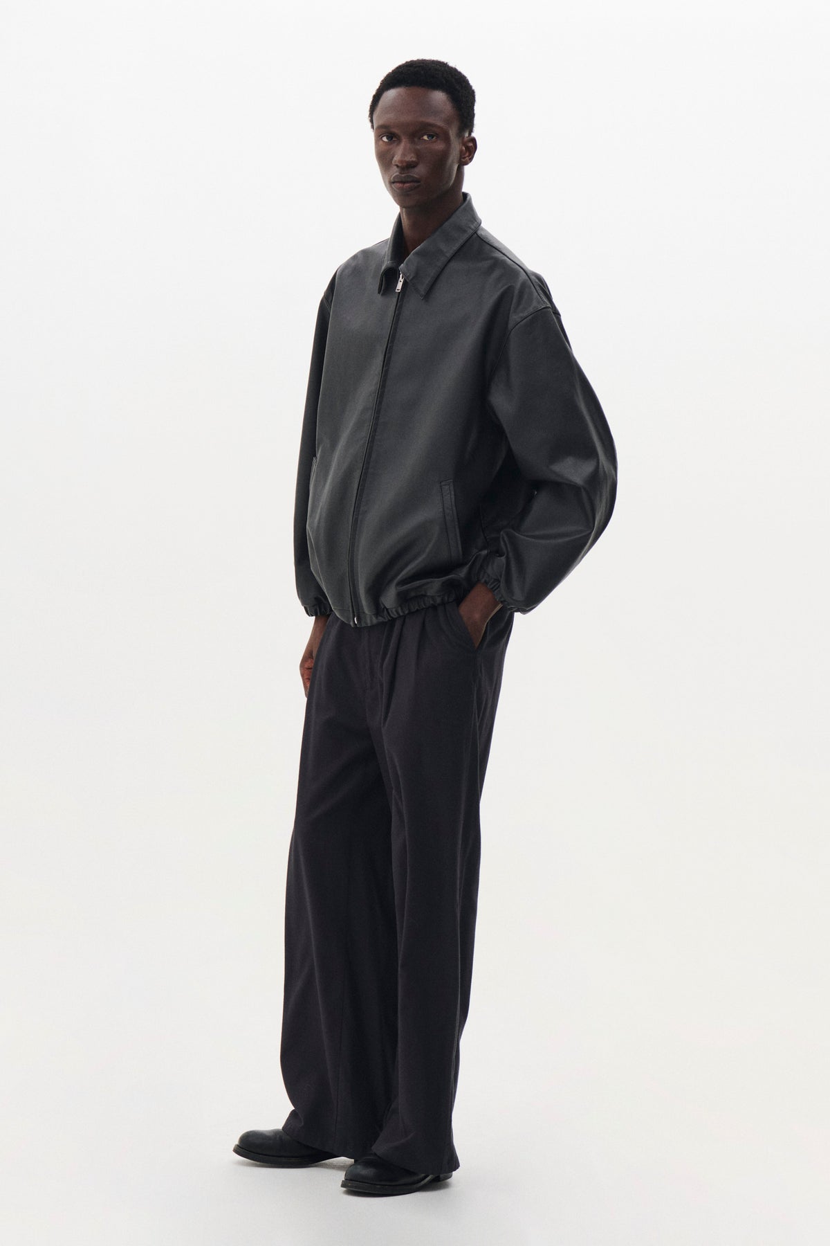 Calf Leather Sports Jacket