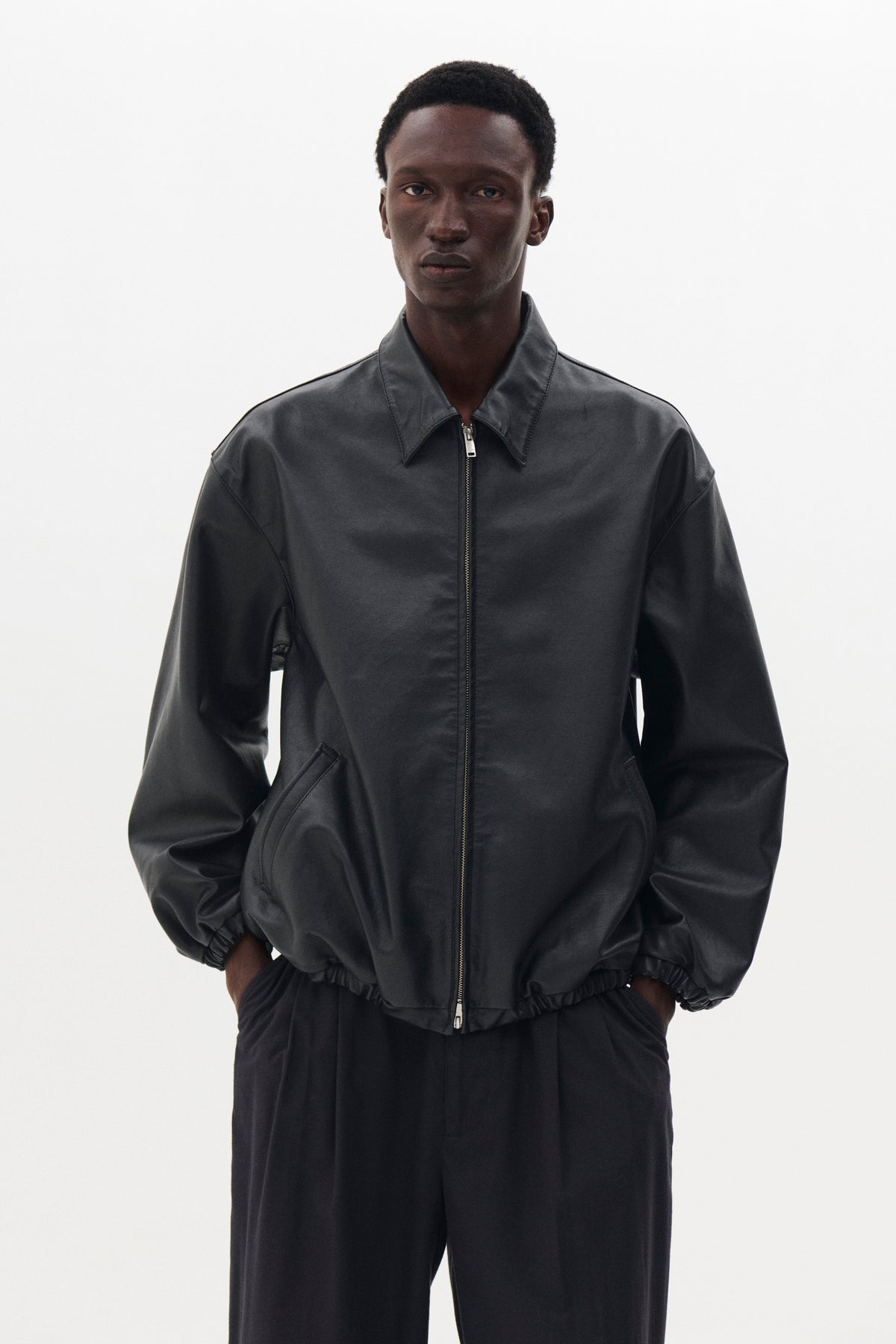 Calf Leather Sports Jacket