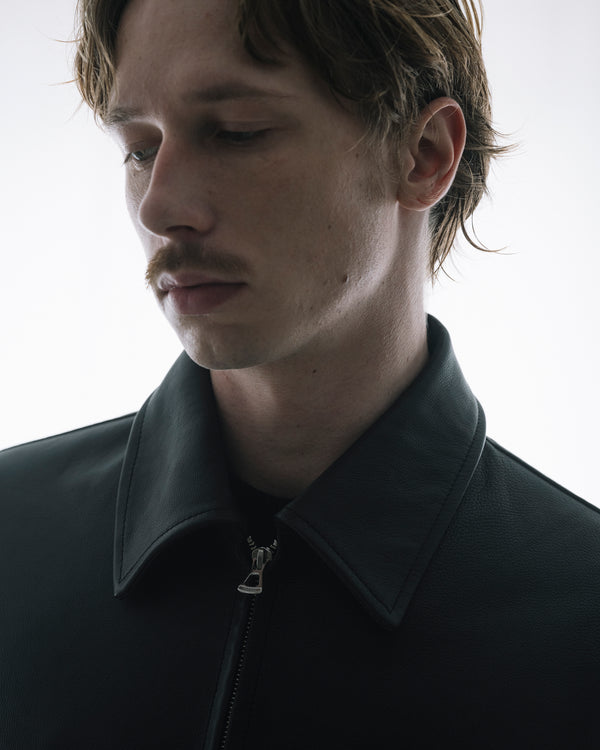 Goat Suade Nappalan Leather Zip Blouson