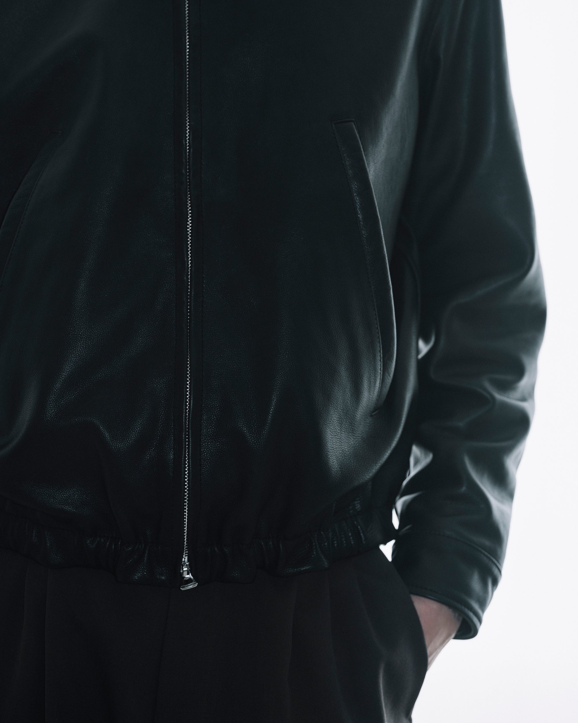 Goat Suade Nappalan Leather Zip Blouson