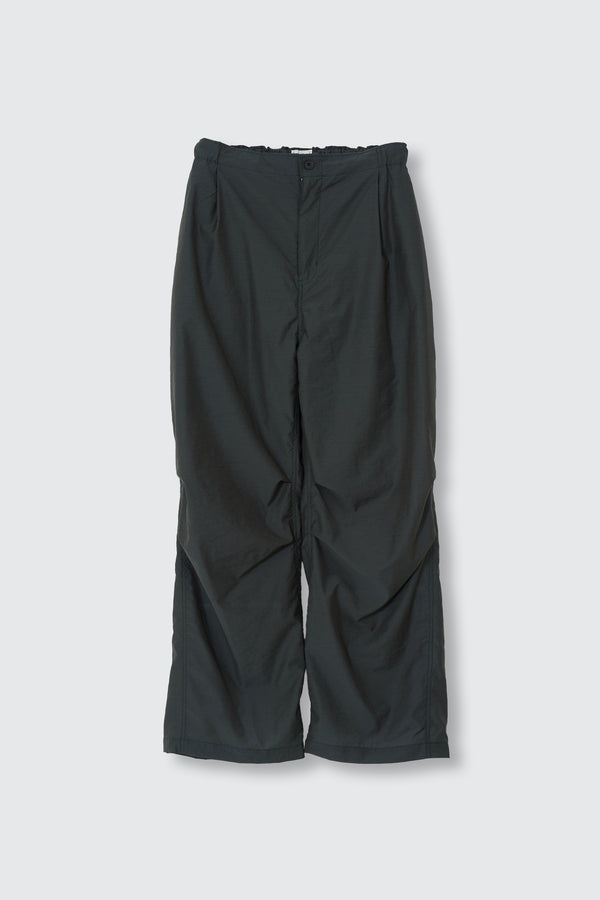 Exclusive Wool Nylon Poplin Knee Tuck Easy Pants
