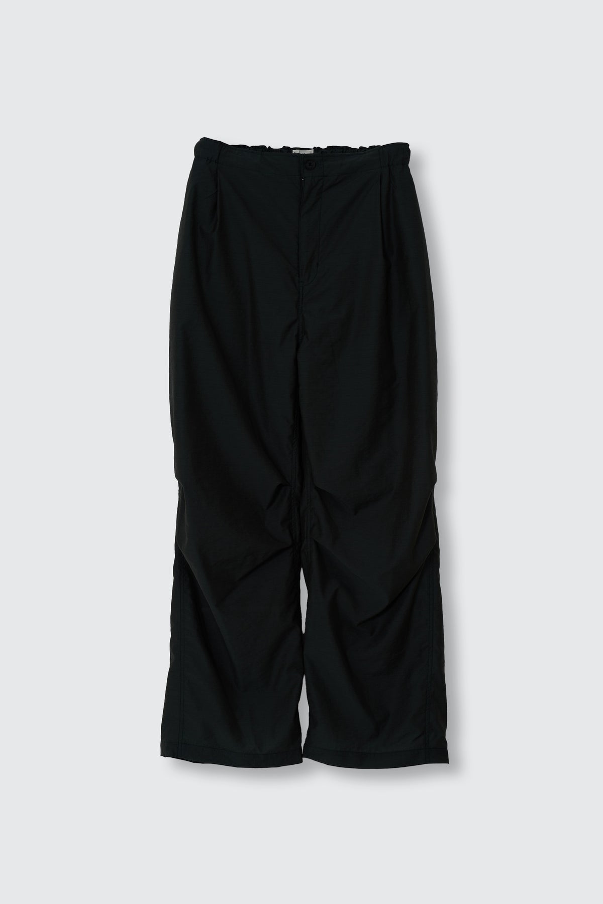 Exclusive Wool Nylon Poplin Knee Tuck Easy Pants