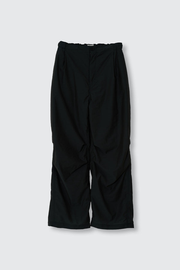 Exclusive Wool Nylon Poplin Knee Tuck Easy Pants