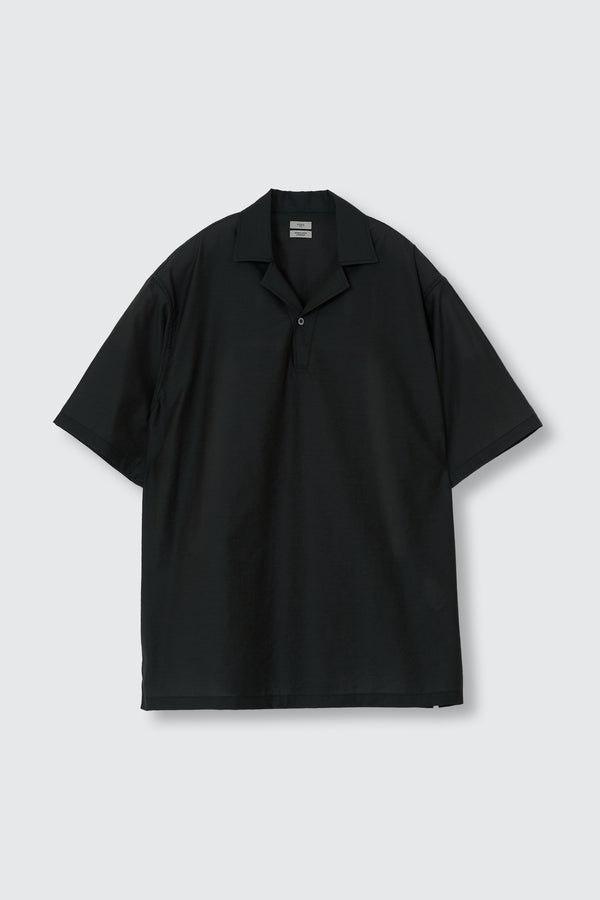 Exclusive Wool Nylon Poplin Skipper Polo Shirt