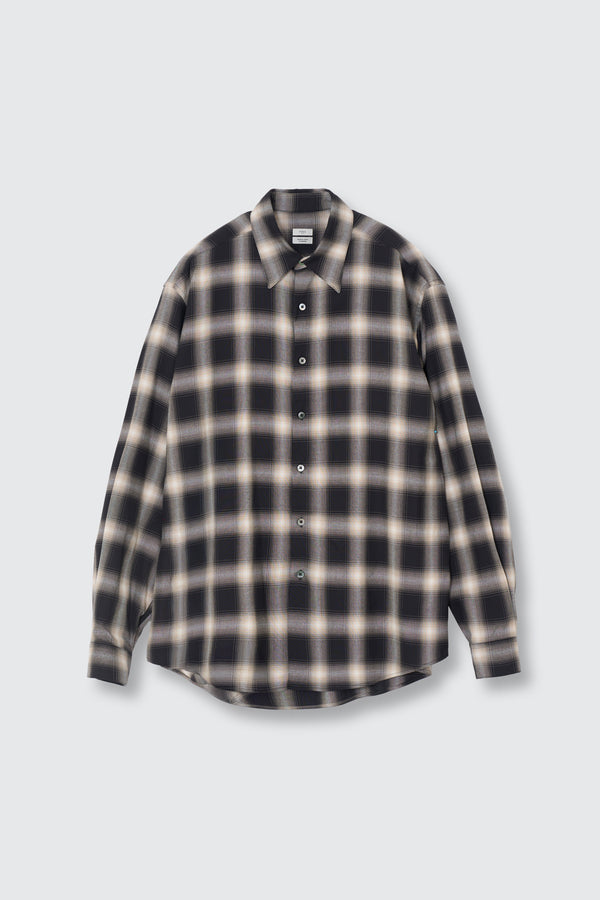 Exclusive Rayon Ombre Plaid Regular Collar Shirt
