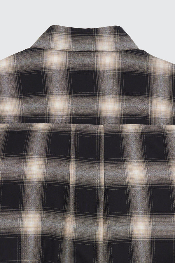 Exclusive Rayon Ombre Plaid Regular Collar Shirt