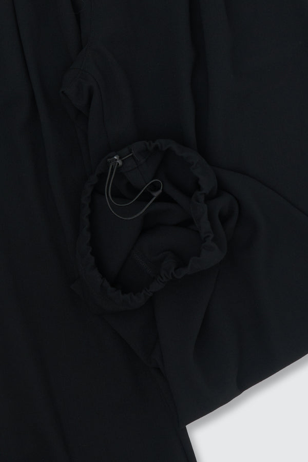 Exclusive Wool Back Satin Kersey 2pleated Easy Wide Trousers