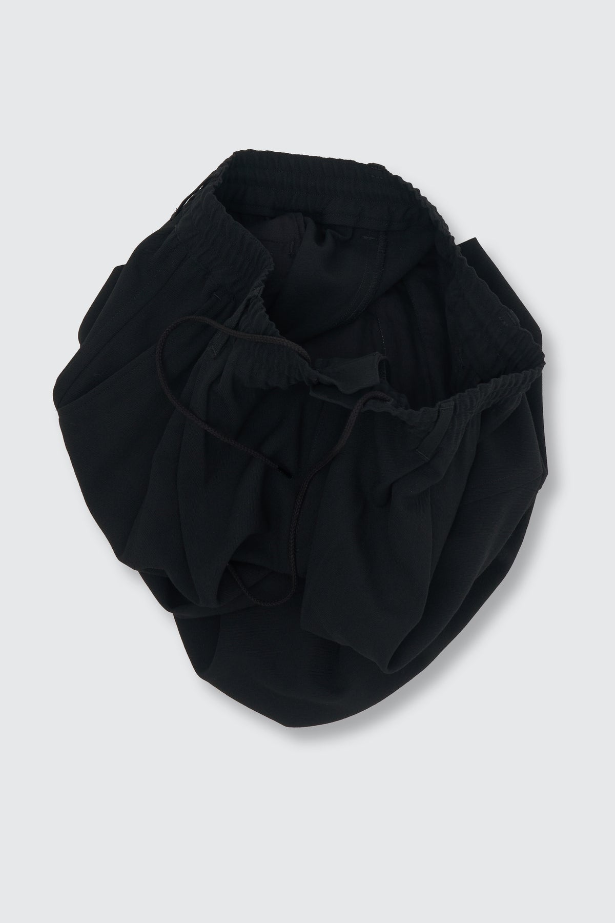 Exclusive Wool Back Satin Kersey 2pleated Easy Wide Trousers