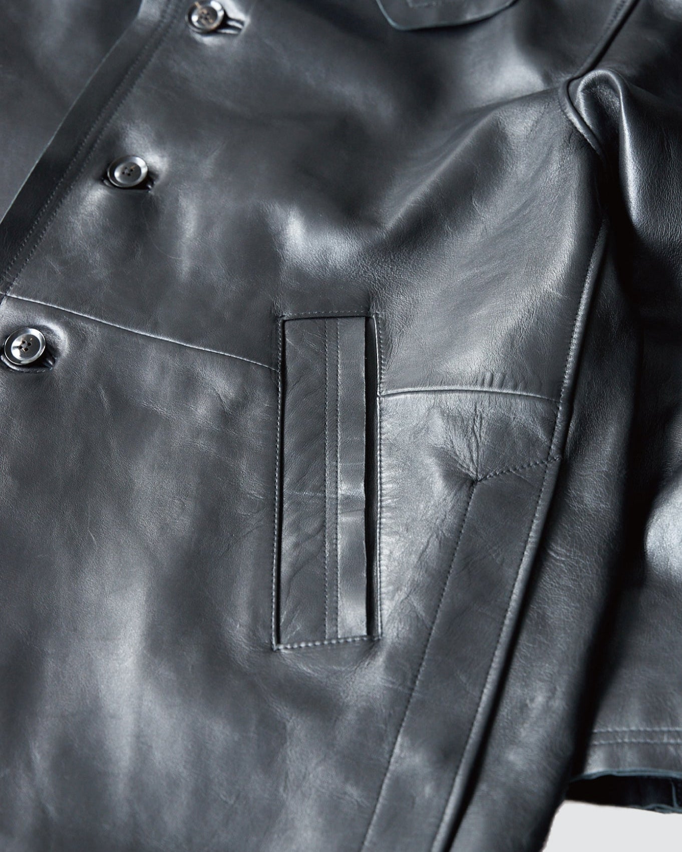 Sheep Leather Cut Off Car Coat