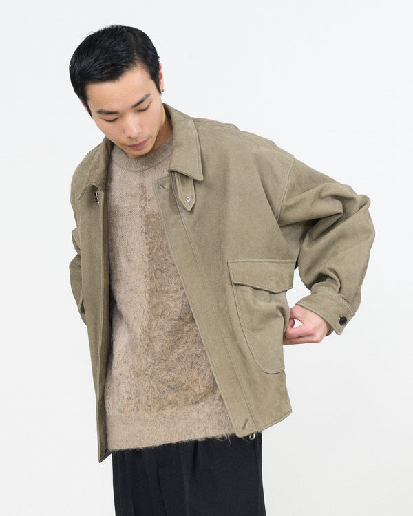YOKE×Graphpaper Cow Nuback Leather Flight Jacket