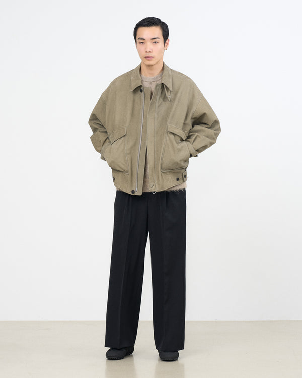 YOKE×Graphpaper Cow Nuback Leather Flight Jacket