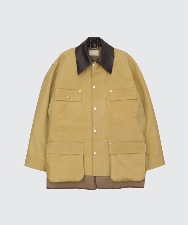 Nuback Leather Coverall Jacket