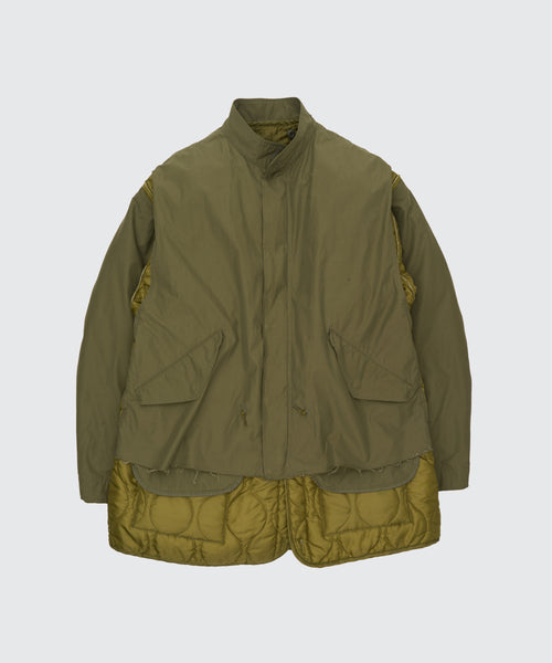 Sportclad フレームワーク サテンブルゾン カーキ ミリタリー Connected Military Blouson | YOKE Official Website