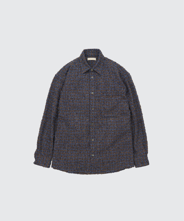 Needlepunched Cotton Plaid Shirt