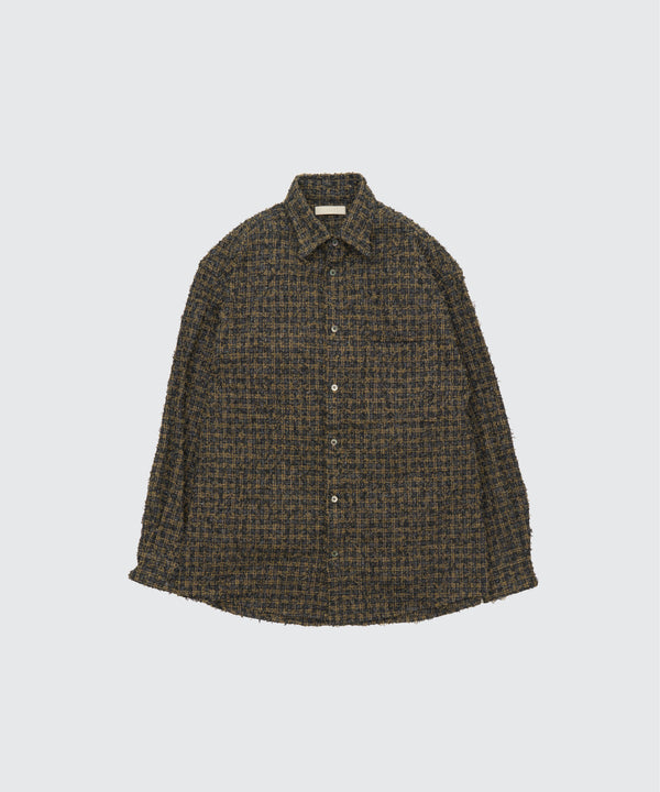 Needlepunched Cotton Plaid Shirt