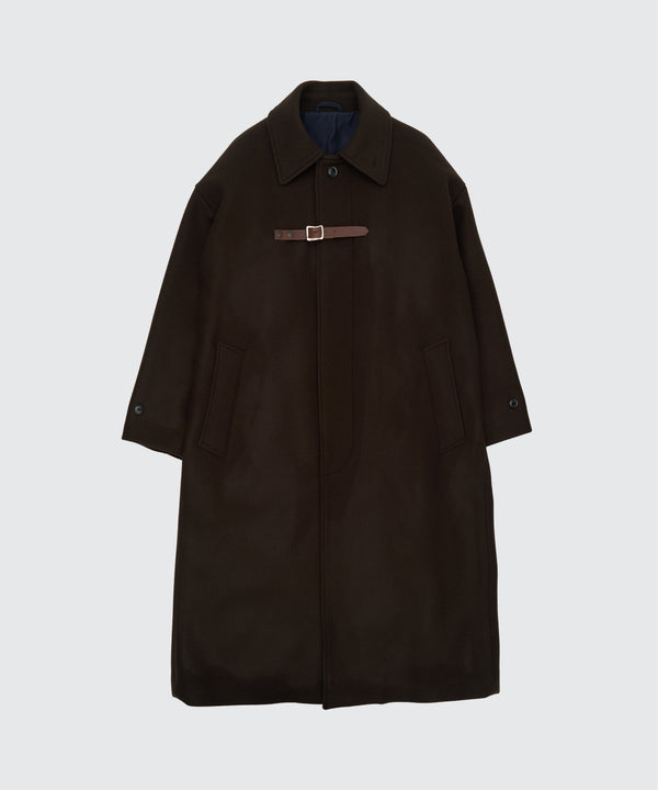 Wool Melton Big Balmacaan Coat