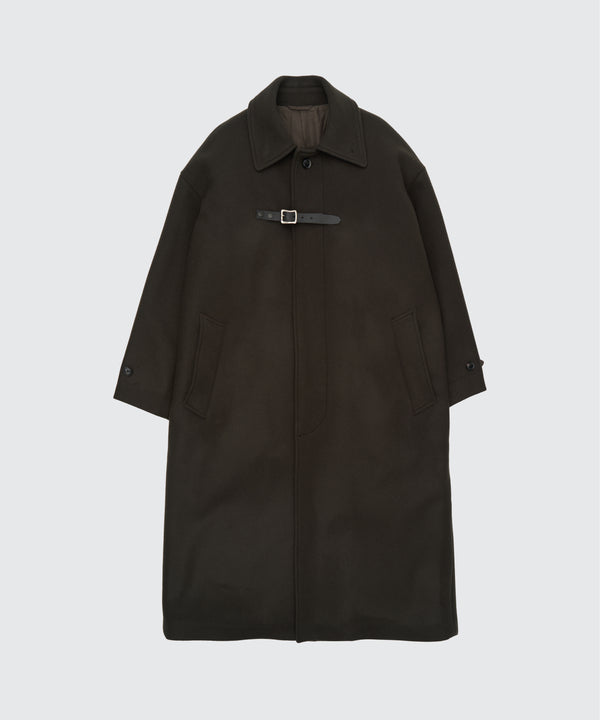 Wool Melton Big Balmacaan Coat