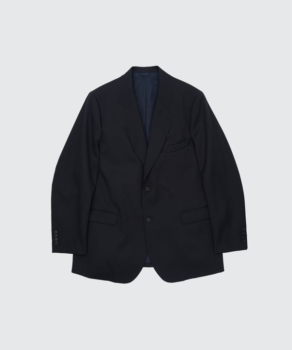 Wool Gabardine Collar Disappeared Blazer